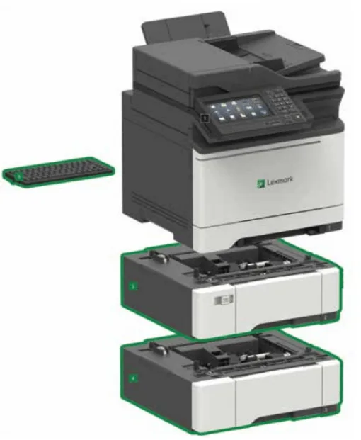 Lexmark CX625ade MFP 4w1 kolorowe urządzenie wielofunkcyjne - obrazek 7