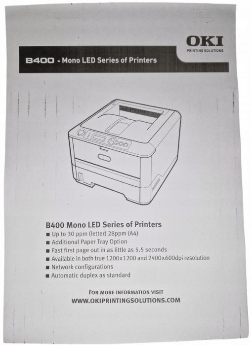 Oki B430dn monochromatyczna drukarka laserowa 5