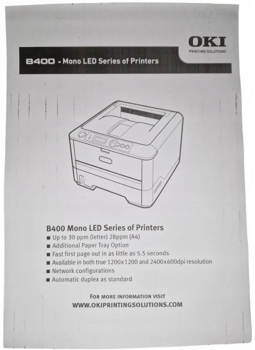 Oki B430dn monochromatyczna drukarka laserowa - obrazek 5