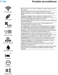 Qlima P534 klimatyzator mobilny klimatyzacja mobilna przenośna 12